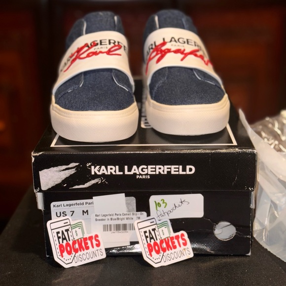 Karl Lagerfeld Shoes - Karl Lagerfeld Paris Cameli size 7 blue & white